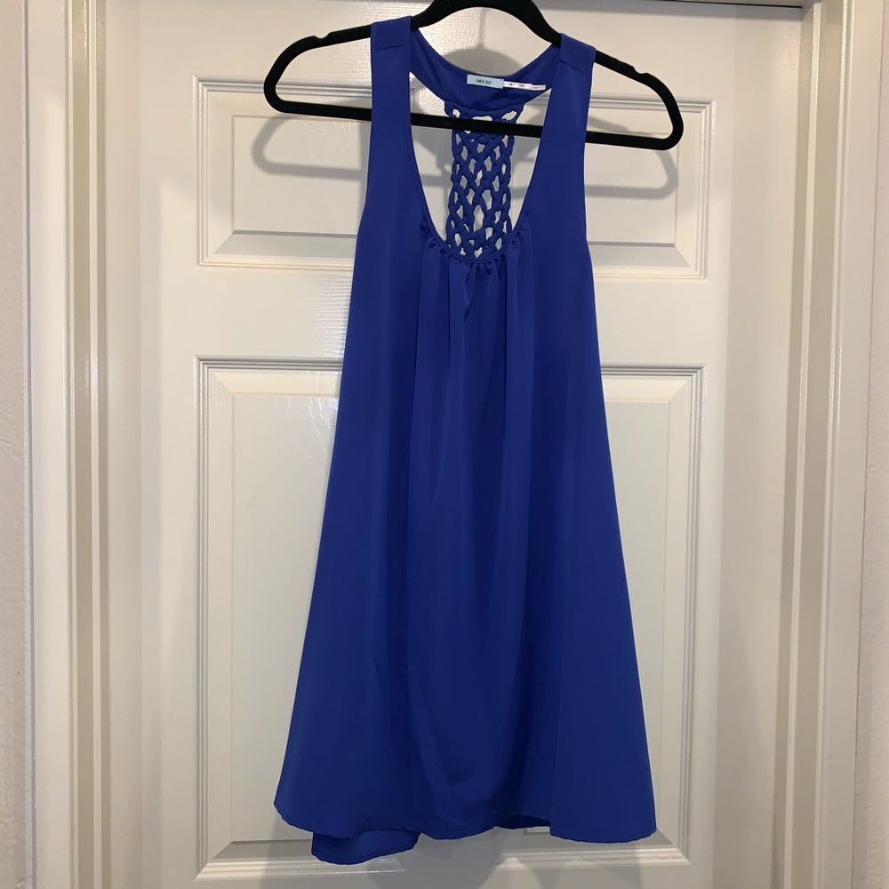 Kimchi Blue Indigo Dress with Braided Back